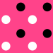 Hot Pink Black and White Polka Dot