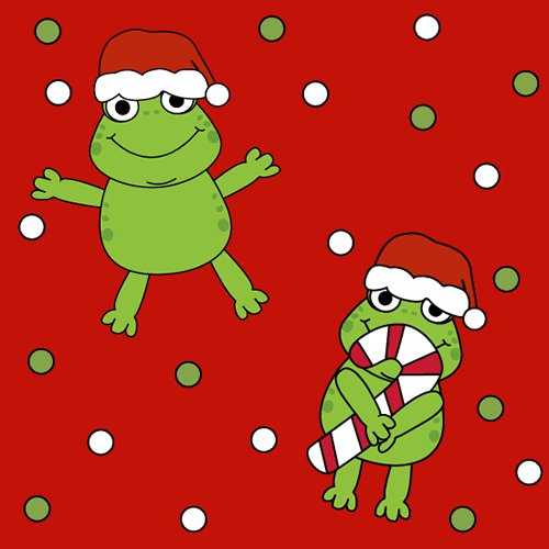Christmas Frog Background