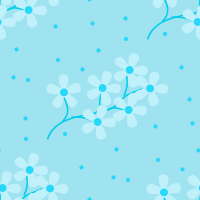 Pale Blue Flower Pattern Background