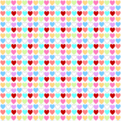 Small Colorful Heart Pattern