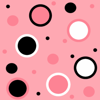 Bold Pink and Black Polka Dot Background