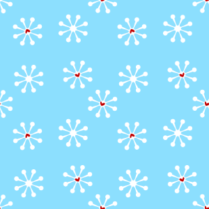 Snowflake Hearts Winter Background