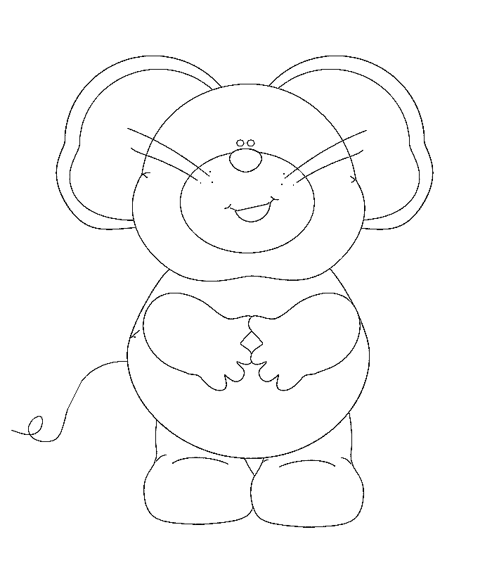 Coloring Pages Mouse. Cute Mouse Coloring Page - a