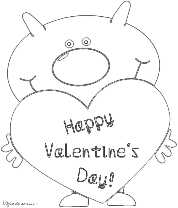 valentine animal coloring pages - photo #28