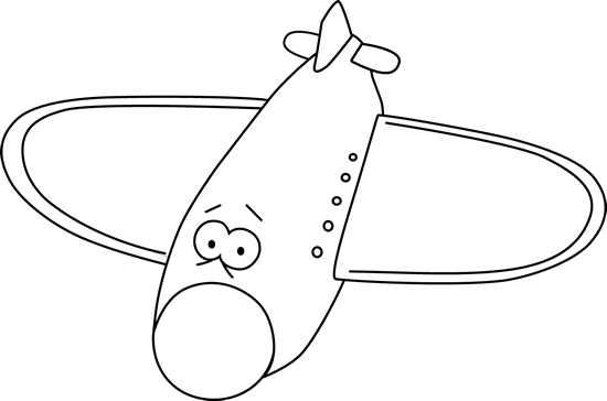 airplane clipart black and white - photo #49
