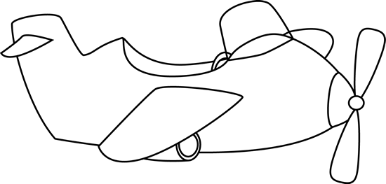 clipart airplane black and white - photo #18