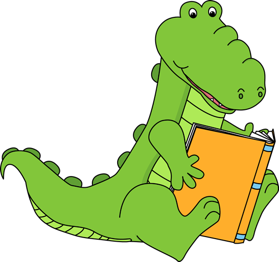 Alligator Reading a Book