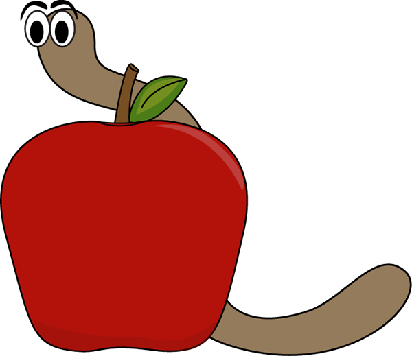 clipart apple worm - photo #3