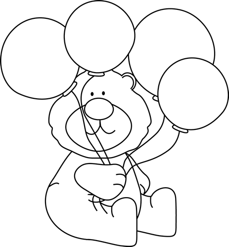 clipart balloons black and white - photo #41