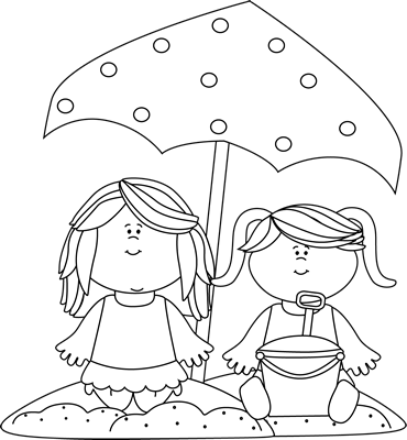 free black and white clip art summer - photo #15