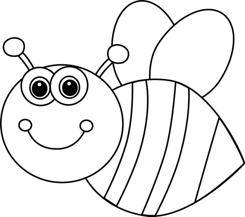 bee clipart black and white free - photo #5