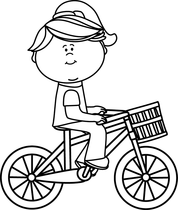 bicycle clipart black and white - photo #19