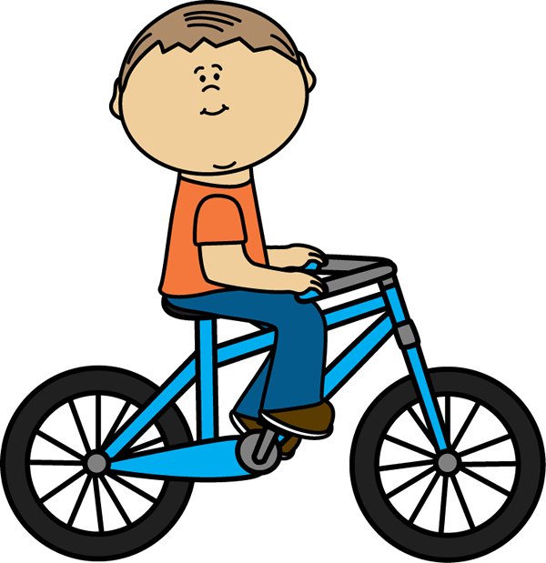 clipart boy riding bike - photo #1