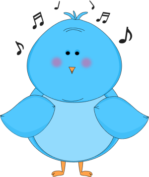 Blue Bird Singing Clip Art