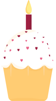 Birthday Cake Clipart on Birthday Cupcake Clip Art Image   Yellow And White Birthday Cupcake