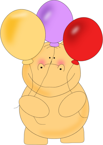 Birthday Hippo Balloons