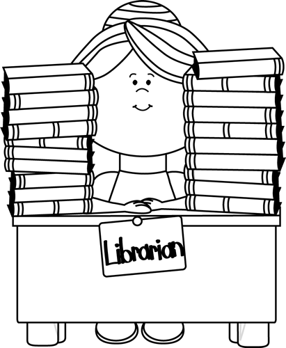 library clipart black and white - photo #2