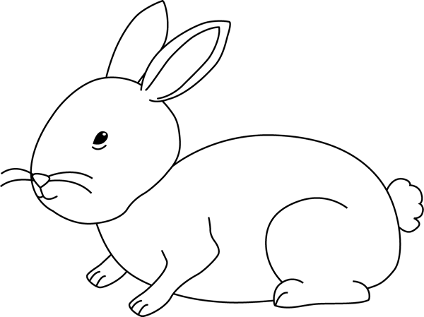 free rabbit clipart black white - photo #7