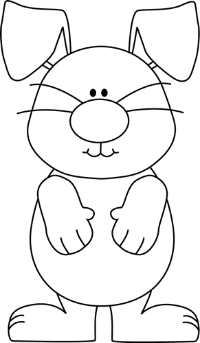 free black and white bunny clipart - photo #33