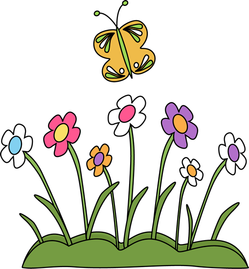 butterfly and flowers clip art free - photo #17