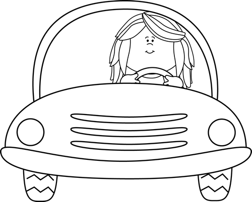clipart of girl driving car - photo #21