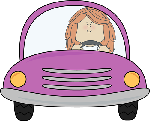 clipart of girl driving car - photo #1