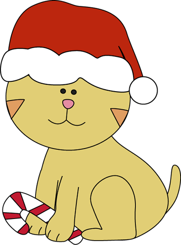 free christmas kitten clipart - photo #8