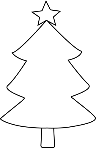 Christmas tree clipart black and white | ClipartMonk - Free Clip Art Images