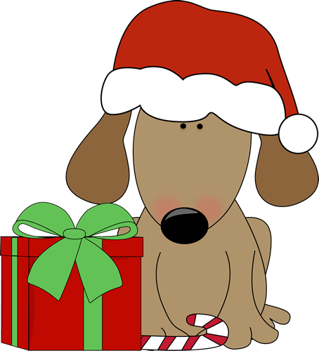 free clipart christmas dog - photo #6