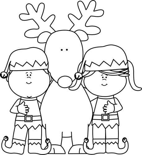 free black and white reindeer clipart - photo #10
