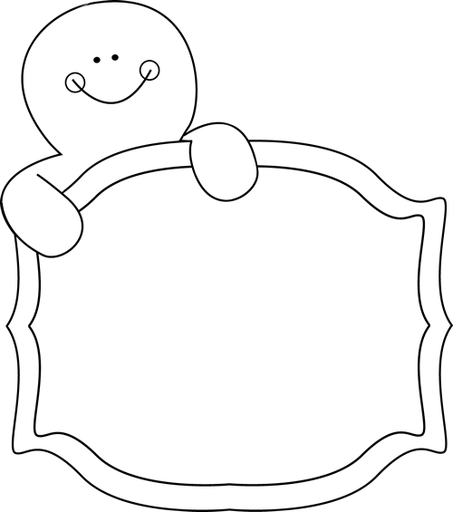 free clipart gingerbread man outline - photo #8