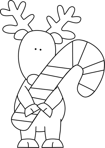 free black and white reindeer clipart - photo #15