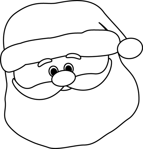 Santa Claus Black And White Clipart | New Calendar Template Site