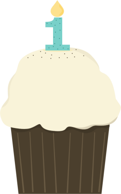 Birthday Cake Clipart on First Birthday Cupcake Clip Art   First Birthday Cupcake Image