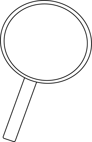 magnifying glass clipart black and white - photo #6