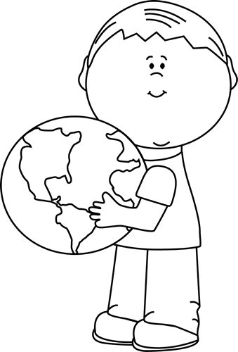 clipart of earth black and white - photo #40