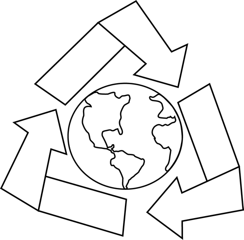 clipart of earth black and white - photo #33