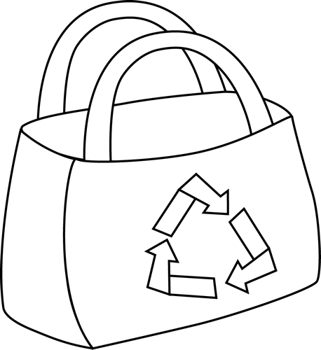 shopping bag clipart black white - photo #24
