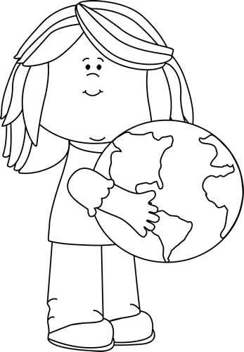 clipart of earth black and white - photo #49