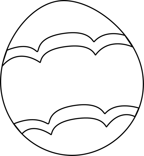 free easter egg clipart black and white - photo #2