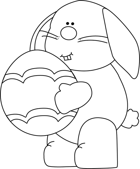 free black and white easter bunny clipart - photo #23