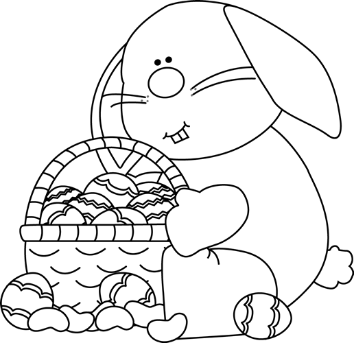 free black and white easter bunny clipart - photo #29