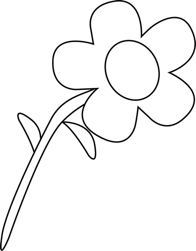 clipart images black and white flower - photo #24