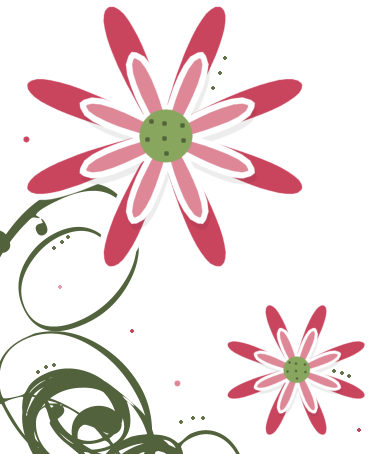 black and white flowers clipart. Pink White Swirly Flower Clip
