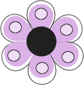 Purple Dotted Flower