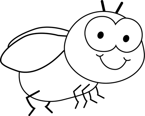 free black and white insect clipart - photo #7