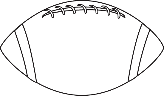 free black and white football clipart - photo #24