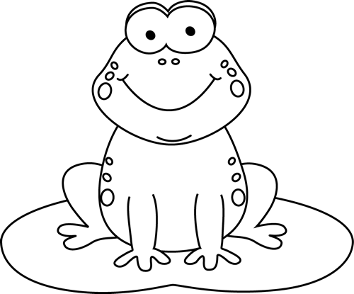 free black and white clipart frog - photo #8