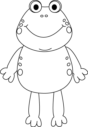 free black and white clipart frog - photo #30