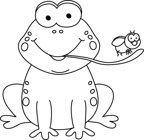 frog clipart free black and white - photo #22